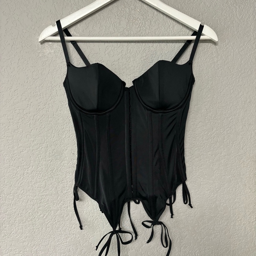 Victoria’s Secret Y2K 2005 Black‎ Stretchy Corset Size 36C